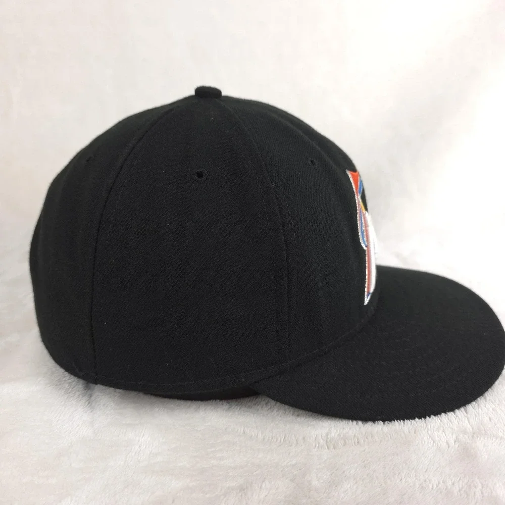 Miami Marlins Hat Players On‎ Field Cap Fitted 7 5/8 Black MLB Made In USA Men